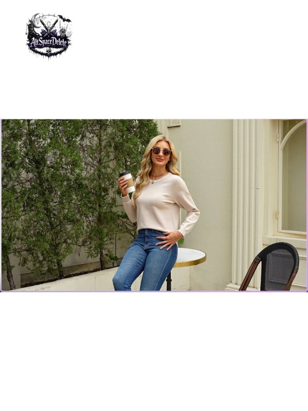 Soft Knit Color Block Crew Neck Pullover Sweater Loose Fit Fall Winter - Picture 6 of 6